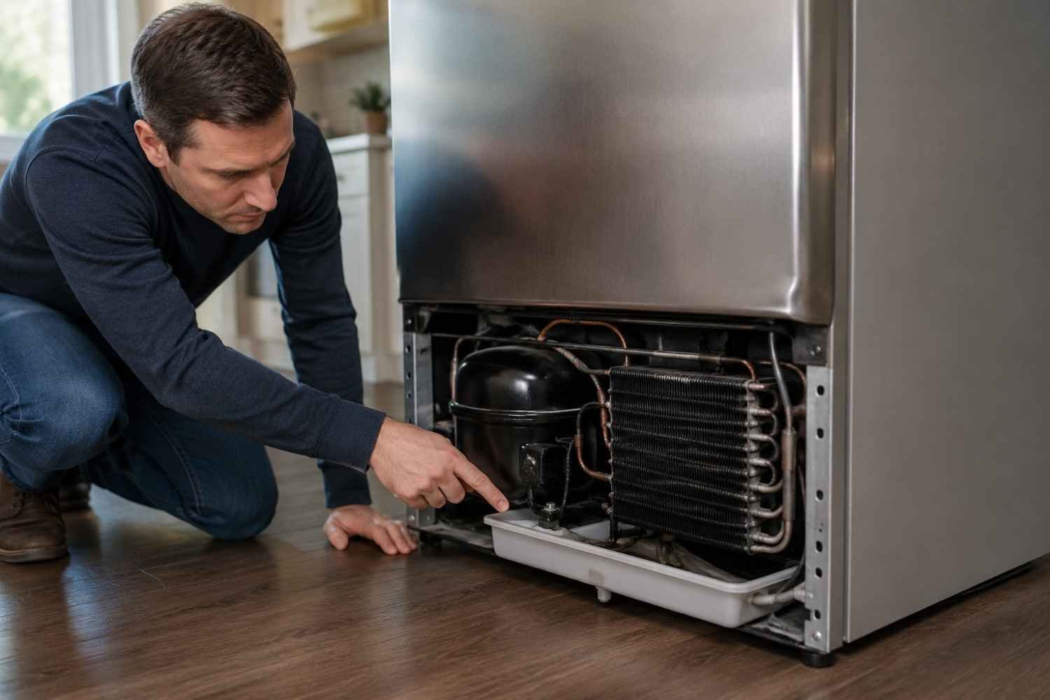 The Condensation Trays and Coils Behind Large Appliances